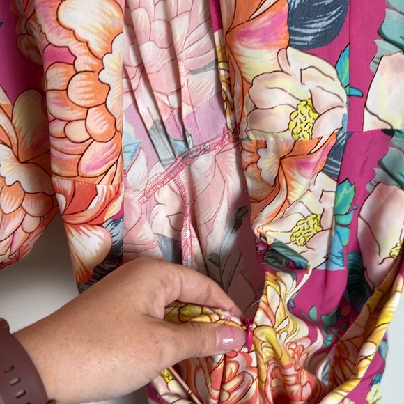 Anthro x Farm Rio Eulalie Wide-Leg Jumpsuit Size Large - Picture 8 of 9